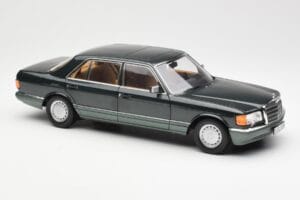 Mercedes 560 SEL W126 Night Groen Metallic Dealer Edition Norev 1:18 B66040626 Metaal — afbeelding 6 van 8