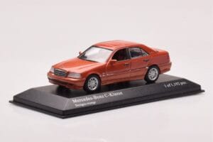 Mercedes C-Class W202 C240 Oranje Metallic Minichamps 1:43 430037000 Metaal — afbeelding 2 van 4