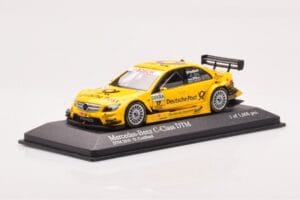 Mercedes C-Class W204 DTM Deutsche Post AMG Mercedes #17 D. Coulthard DTM 2010 Minichamps 1:43 400103817 Metaal — afbeelding 2 van 4