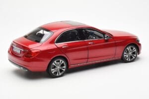 Mercedes C-Class W205 Rood Metallic Asia Exclusive Norev 1:18 183835 Metaal — afbeelding 3 van 8