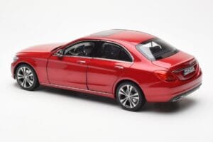 Mercedes C-Class W205 Rood Metallic Asia Exclusive Norev 1:18 183835 Metaal — afbeelding 7 van 8