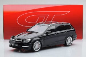Mercedes C63 AMG S204 T-Model Zwart GT Spirit 1:18 GT760 Hars — afbeelding 6 van 6