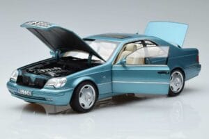 Mercedes CL600 C140 Blauw Metallic Norev 1:18 183448 Metaal — afbeelding 2 van 7