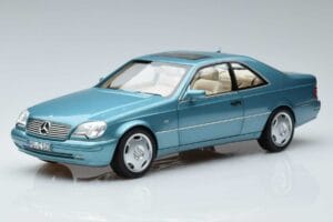 Mercedes CL600 C140 Blauw Metallic Norev 1:18 183448 Metaal
