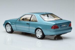 Mercedes CL600 C140 Blauw Metallic Norev 1:18 183448 Metaal — afbeelding 6 van 7
