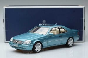 Mercedes CL600 C140 Blauw Metallic Norev 1:18 183448 Metaal — afbeelding 7 van 7
