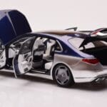 Mercedes Maybach S680 W223 Nautical Blauw Cirrus Zilver Almost Real 1:18 - image 5 of 8