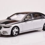 Mercedes Maybach S680 W223 Obsidian Zwart Diamond Wit Almost Real 1:18