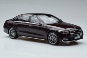 Mercedes S-Class W223 AMG Line Rood Norev 1:18 183804 Metaal — afbeelding 6 van 8
