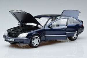 Mercedes S55 AMG W220 Blauw Norev 1:18 183817 Metaal — afbeelding 2 van 7