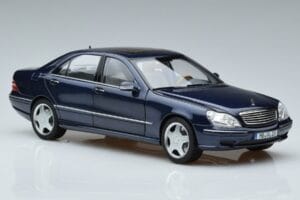 Mercedes S55 AMG W220 Blauw Norev 1:18 183817 Metaal — afbeelding 5 van 7
