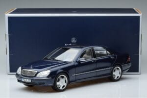 Mercedes S55 AMG W220 Blauw Norev 1:18 183817 Metaal — afbeelding 7 van 7