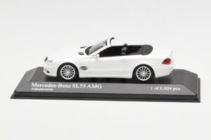 Mercedes SL 55 AMG R230 Wit Minichamps 1:43 400036170