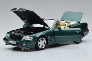 Mercedes SL500 R129 Groen Metallic Norev 1:18 183753 Metaal — afbeelding 2 van 8