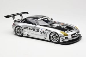 Mercedes SLS AMG GT3 #96 M. Hakkinen AMG Customer Sports 6 Hours of Zhuhai ILMC 2011 Minichamps 1:18 B66960197 Metaal — afbeelding 4 van 6