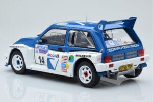 MG Metro 6R4 #14 D. Llewellin / P. Short RAC Rally 1986 IXO 1:18 18RMC068C Metaal — afbeelding 5 van 6