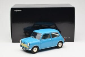 Morris Mini Minor Blauw Kyosho 1:18 08964BL Metaal — afbeelding 8 van 8