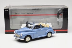 Morris Minor Cabriolet Blauw Minichamps 1:18 150137030 Metaal — afbeelding 8 van 8