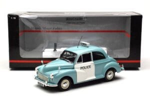 Morris Minor Politie Blauw & Wit Minichamps 1:18 150137090 Metaal — afbeelding 8 van 8
