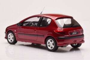 Peugeot 206 S16 Rood Otto 1:18 OT1039 Hars — afbeelding 5 van 6
