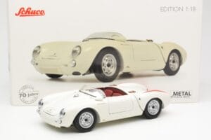 Porsche 550 Spyder 70 Jaar Editie Wit Schuco 1:18 450033300 Metaal — afbeelding 8 van 8