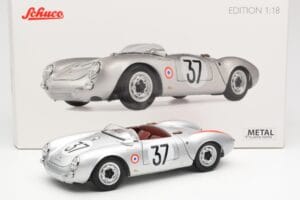 Porsche 550 RS Spyder #37 H. Polensky / R. von Frankenberg 24 Hours of Le Mans 1955 Schuco 1:18 450033400 Metaal — afbeelding 8 van 8