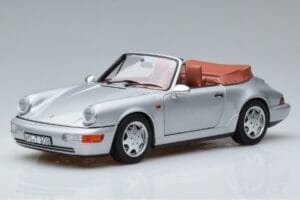 Porsche 911 964 Carrera 2 Cabriolet Zilver Norev 1:18 187330 Metaal