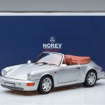 Porsche 911 964 Carrera 2 Cabriolet Zilver Norev 1:18 187330 Metaal - image 7 of 7