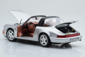 Porsche 911 964 Carrera 4 Targa Polar Zilver Norev 1:18 187342 Metaal — afbeelding 3 van 9