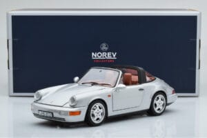 Porsche 911 964 Carrera 4 Targa Polar Zilver Norev 1:18 187342 Metaal — afbeelding 9 van 9