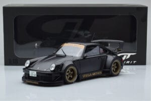 Porsche 911 964 RWB Stella Artois Zwart GT Spirit 1:18 GT421 Hars — afbeelding 6 van 6