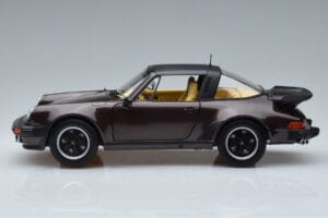 Porsche 911 964 Turbo Targa Bruin Norev 1:18 187665 Metaal — afbeelding 4 van 8