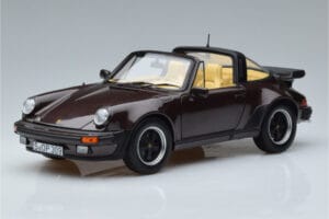 Porsche 911 964 Turbo Targa Bruin Norev 1:18 187665 Metaal