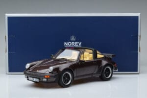 Porsche 911 964 Turbo Targa Bruin Norev 1:18 187665 Metaal — afbeelding 8 van 8