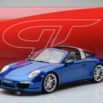 Porsche 911 991 4S Targa Blauw GT Spirit 1:18 - image 5 of 5