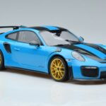 Porsche 911 991.2 GT3 RS Weissach Package Miami Blauw Gouden Velgen Minichamps 1:18 153068310 Metaal - image 4 of 6