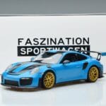 Porsche 911 991.2 GT3 RS Weissach Package Miami Blauw Gouden Velgen Minichamps 1:18 153068310 Metaal - image 6 of 6
