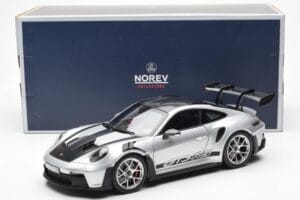 Porsche 911 992 GT3 Weissach Pack GT Zilver Metallic Norev 1:18 187366 Metaal — afbeelding 8 van 8