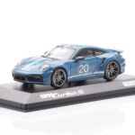Porsche 911 992 Turbo S Oslo Blauw Minichamps 1:43 - image 2 of 4