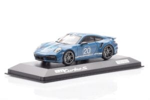 Porsche 911 992 Turbo S Oslo Blauw Minichamps 1:43 WAP0209050N001 Metaal — afbeelding 2 van 4