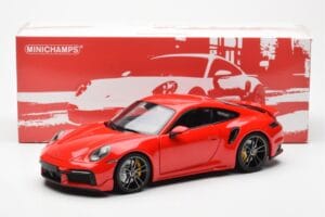 Porsche 911 992 Turbo S Sport Design Rood Minichamps 1:18 113069078 Metaal — afbeelding 8 van 8
