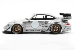 Porsche 911 993 RWB Zilver Phantom Asia Edition GT Spirit 1:18 CLDC017 Hars — afbeelding 3 van 6