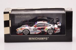 Porsche 911 997 GT3 Cup #124 Mattheus / Geoffroy / Vanbellingen / Fumal 24 Hours of Spa 2005 Minichamps 1:43 400056224 Metaal — afbeelding 4 van 4