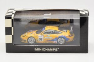 Porsche 911 997 GT3 RS T2M #91 Yamagishi / Fournoux / Konopka 24 Hours of Le Mans 2006 Minichamps 1:43 400066991 Metaal — afbeelding 4 van 4