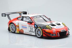 Porsche 911 GT3 R Frikadelli Racing Team #31 M. Arnold / I. Fernandez Winners VLN Round 3 2018 Minichamps 1:18 153186991 Meta — afbeelding 4 van 6