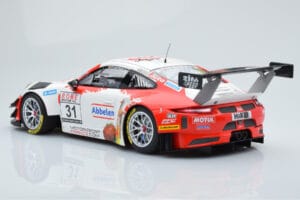 Porsche 911 GT3 R Frikadelli Racing Team #31 M. Arnold / I. Fernandez Winners VLN Round 3 2018 Minichamps 1:18 153186991 Meta — afbeelding 5 van 6