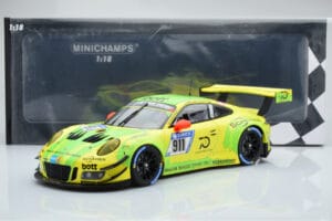 Porsche 911 GT3 R Manthey Racing #911 F. Scherer / K. Estre / R. Dumas / L. Vanthoor / E. Bamber 24 Hours of Nurburgring 2018 — afbeelding 6 van 6