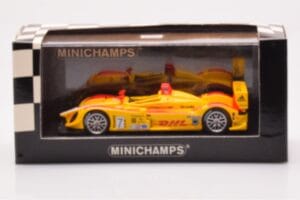 Porsche RS Spyder LMP2 #7 R. Dumas / T. Bernhard / E. Collard Sebring 12 Hours Winners 2008 Minichamps 1:43 400086807 Metaal — afbeelding 4 van 4