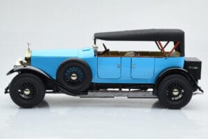 Rolls-Royce Phantom I Cabriolet Blauw Kyosho 1:18 08931LB Metaal — afbeelding 4 van 9