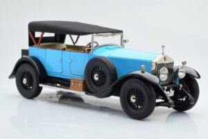 Rolls-Royce Phantom I Cabriolet Blauw Kyosho 1:18 08931LB Metaal — afbeelding 5 van 9